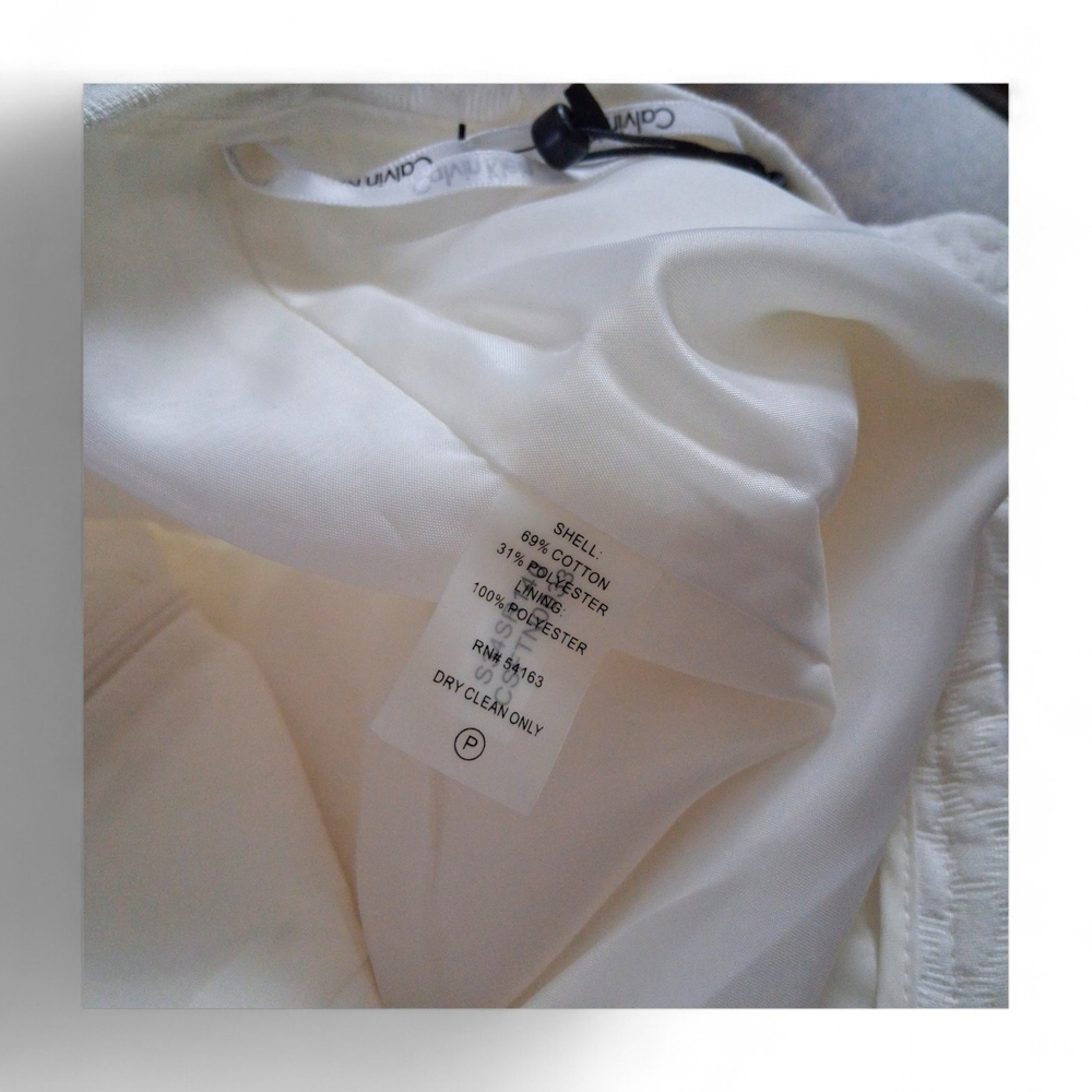 🆕️ Calvin Klein Suits Cream Pencil Skirt Womens Size 8 - Picture 9 of 11